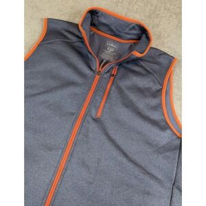 LL Bean Mountain Fleece Vest Men XL Blue Slightly Fitted Full Zip Pockets Jacket